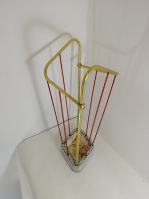 Mid-Century French Brass Umbrella Stand-HNE-1138296