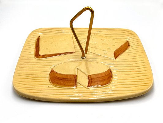 Mid-Century French Ceramic Cheese Plate from Orfinox, 1960s-ZCY-1750471