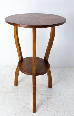 Mid-Century French Chestnut Sellette Table or Plant Holder, 1950s-RIU-1333435