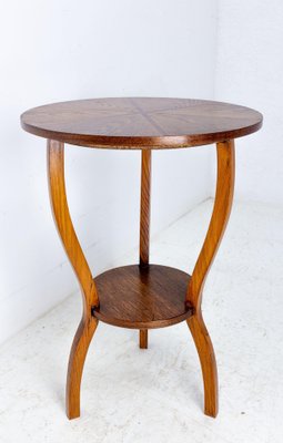 Mid-Century French Chestnut Sellette Table or Plant Holder, 1950s-RIU-1333435