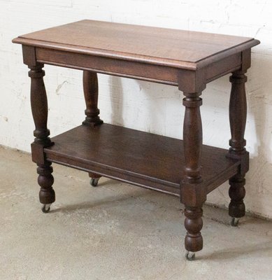 Mid-Century French Console or Wheeled Hallway Table-RIU-947713