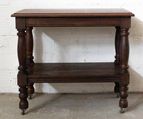 Mid-Century French Console or Wheeled Hallway Table-RIU-947713