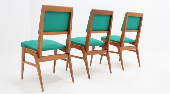 Mid-Century French Dining Chairs, 1950s, Set of 4-ZQ-1076031