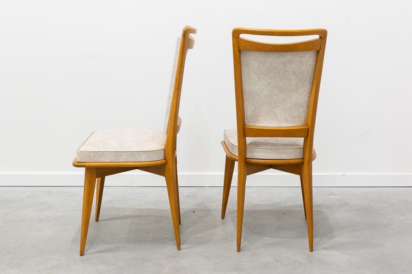 Mid-Century French Dining Chairs, 1950s, Set of 6-UJE-663473