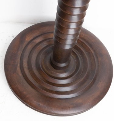 Mid-Century French Dudouyt Style Pedestal in Walnut, 1960-RIU-1371073