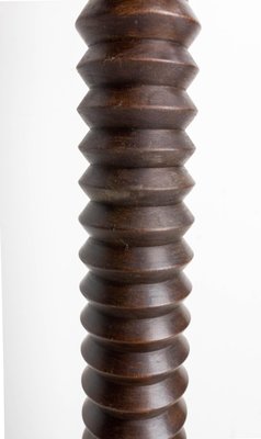 Mid-Century French Dudouyt Style Pedestal in Walnut, 1960-RIU-1371073