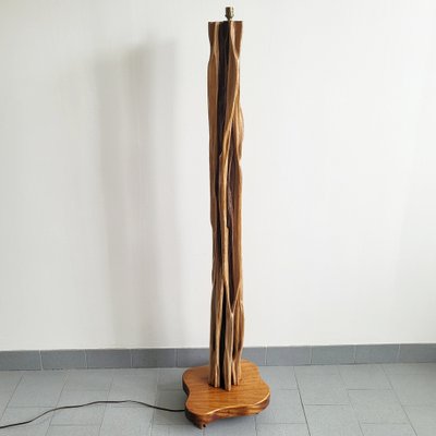 Mid-Century French Floor Lamp in Driftwood & Mahogany, 1950s-CGX-1718401