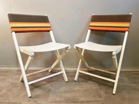 Mid-Century French Folding Chairs, Set of 6-POM-862048