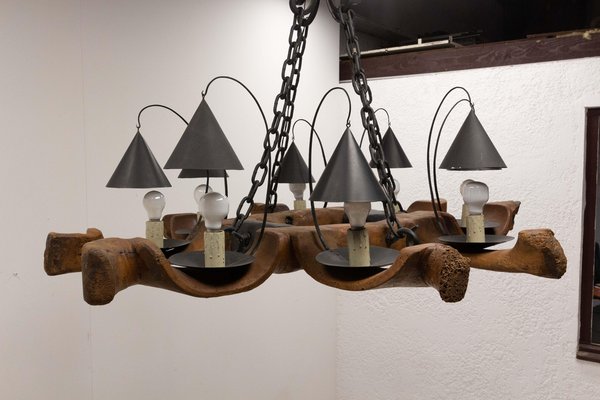 Mid-Century French Four Yokes Pendant Light-RIU-1329296