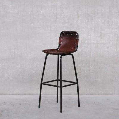 Mid-Century French Leather Bar Stool-JRP-1178282