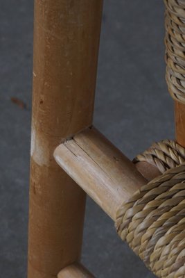 Mid-Century French Naturalist Woven Chairs in Solid Elm by Pierre Chapo, 1960s, Set of 6-MXF-950920