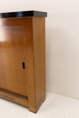 Mid-Century French Oak Buffet Enfilade Sideboard Credenza with Four Sliding Doors-RIU-1195634