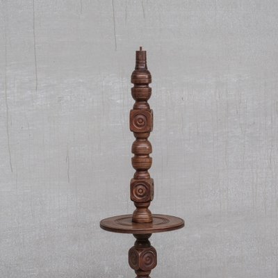 Mid-Century French Oak Geometric Floor Light-JRP-1312179