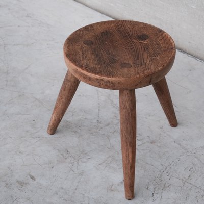 Mid-Century French Oak Stool or Side Table-JRP-1153284