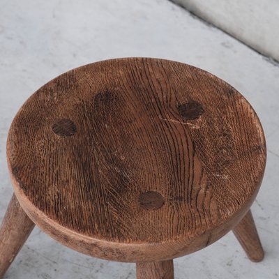 Mid-Century French Oak Stool or Side Table-JRP-1153284