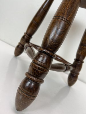 Mid-Century French Oak Tripod Stool in the Style of Charles Dudouyt, 1950s-WZZ-1447354