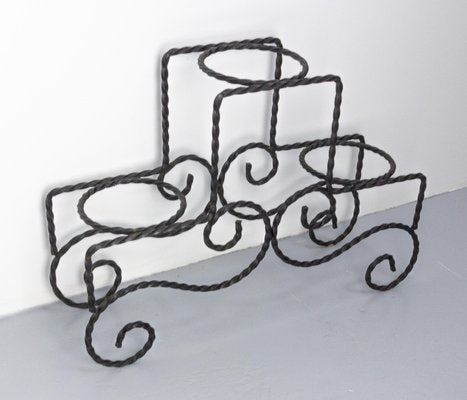 Mid-Century French Plant Holder Wrought Iron, 1960s-RIU-1420995