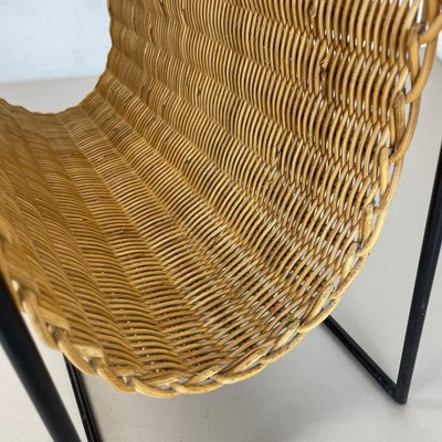 Mid-Century French Rattan Magazine Holder, 1950s-QZ-1343160