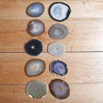 Mid-Century French Stone Coasters, Set of 10-JRP-1764569