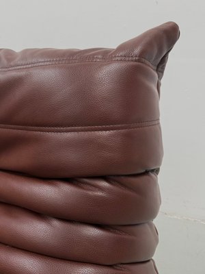 Mid-Century French Togo Sofa in Chestnut Brown Leather by Michel Ducaroy for Ligne Roset-XLZ-2025924