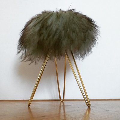 Mid-Century French Tripod Stool, 1970s-TZ-556356