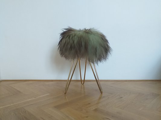 Mid-Century French Tripod Stool, 1970s-TZ-556356