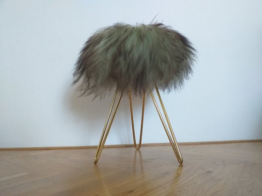 Mid-Century French Tripod Stool, 1970s-TZ-556356