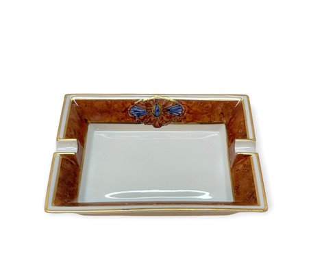 Mid-Century French White Porcelain Ashtray by Cevoli for Limoges, 1980s-JDR-1126352