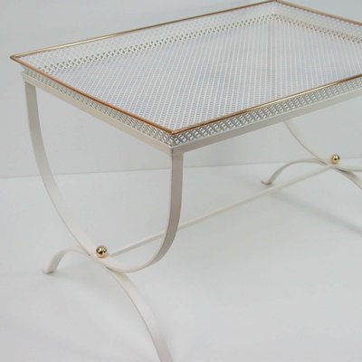 Mid-Century French White Side Table, 1950s-OE-897794