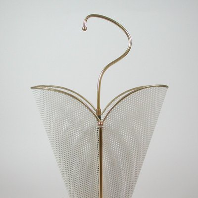 Mid-Century French White Umbrella Stand by Mathieu Matégot, 1950s-OE-1110721