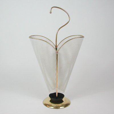 Mid-Century French White Umbrella Stand by Mathieu Matégot, 1950s-OE-1110721