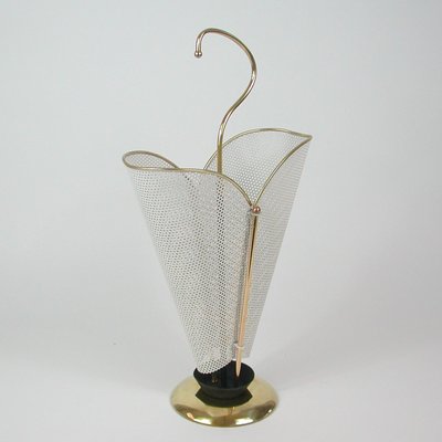 Mid-Century French White Umbrella Stand by Mathieu Matégot, 1950s-OE-1110721