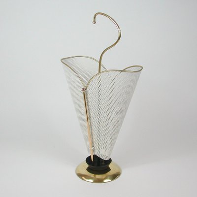 Mid-Century French White Umbrella Stand by Mathieu Matégot, 1950s-OE-1110721