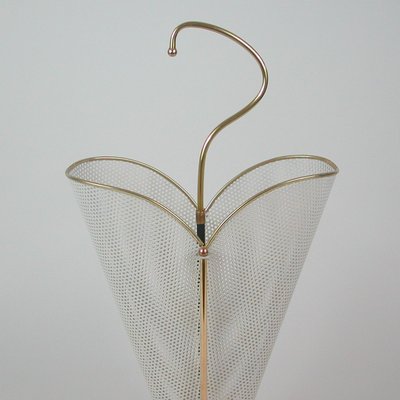 Mid-Century French White Umbrella Stand by Mathieu Matégot, 1950s-OE-1110721