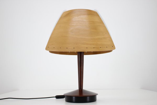 Mid-Century French Wooden Table Lamps from Lucid, 1970s, Set of 2-TZ-738282