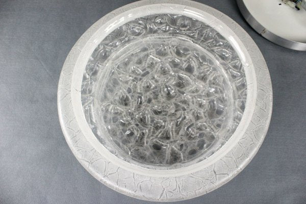 Mid-Century Frosted Ice Glass Ceiling Lamp from Doria Leuchten, 1960s-FUP-698470