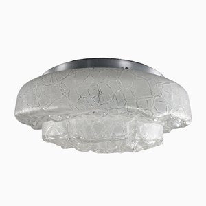 Mid-Century Frosted Ice Glass Ceiling Lamp from Doria Leuchten, 1960s-FUP-698470