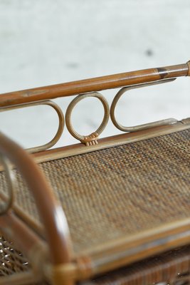 Mid-Century Fruit Stand Étagère with Handwoven Rattan Baskets, 1960s-MNF-2033842