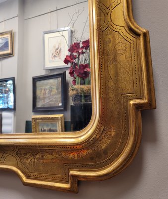 Mid-Century Garibaldino Mirror, Lombardo, Italy-NUC-1756512