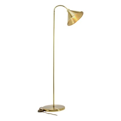 Mid-Century German Adjustable Brass Floor Lamp, 1980s-TZ-711741