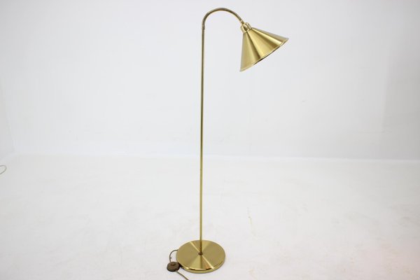 Mid-Century German Adjustable Brass Floor Lamp, 1980s-TZ-711741