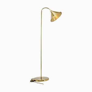 Mid-Century German Adjustable Brass Floor Lamp, 1980s-TZ-711741