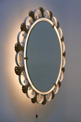 Mid-Century German Backlit Wall Mirror from Hillebrand Lighting, 1960s-WPT-566640