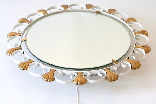 Mid-Century German Backlit Wall Mirror from Hillebrand Lighting, 1960s-WPT-566640