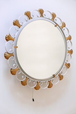 Mid-Century German Backlit Wall Mirror from Hillebrand Lighting, 1960s-WPT-566640