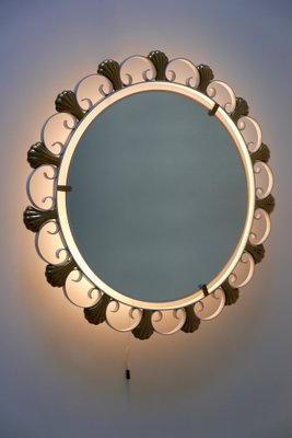 Mid-Century German Backlit Wall Mirror from Hillebrand Lighting, 1960s-WPT-566640