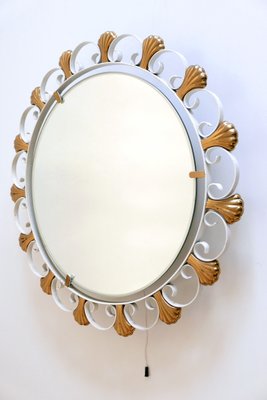 Mid-Century German Backlit Wall Mirror from Hillebrand Lighting, 1960s-WPT-566640