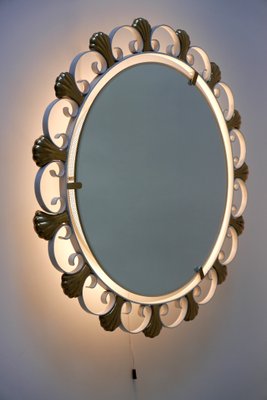 Mid-Century German Backlit Wall Mirror from Hillebrand Lighting, 1960s-WPT-566640