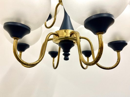 Mid-Century German Brass 8-Arm Chandelier, 1970s-ZCY-1375592