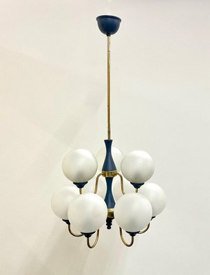 Mid-Century German Brass 8-Arm Chandelier, 1970s-ZCY-1375592